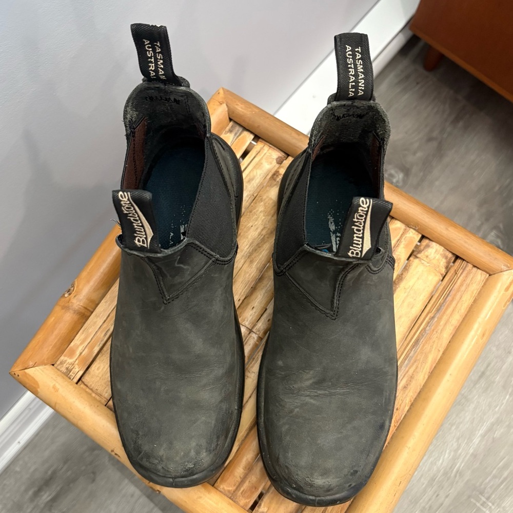 Blundstone Men's Black Steel Toe Work Boots - Picture 4 of 15